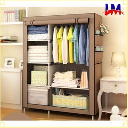 LM-Portable Wardrobe - 6 Shelves - Coffee