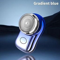 BLUE Round Mini Portable Shaving
