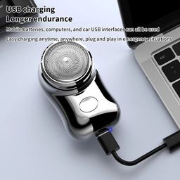 BLUE Round Mini Portable Shaving