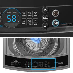 MIDEA WASHING MACHINE INVERTER TOP LOADING 8.5KG 