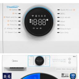 MIDEA WASHER DRYER MACHINE INVETER FRONT LOAD 8KG 