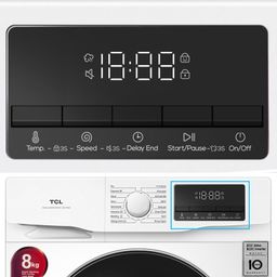 TCL WASHING MACHINE FRONT LOAD 8KG 
