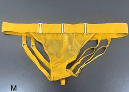 Culotte brésilienne très sexy avec lien en métal ivoire 