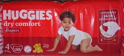 Huggies  Dry Nappies  N4 8-14kg 50’S