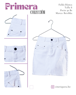 Falda blanca en tubo