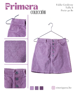 Falda Corderoy lila
