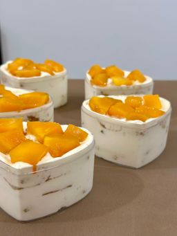 Mini Heart Shaped - Golden Sunset Mango Float