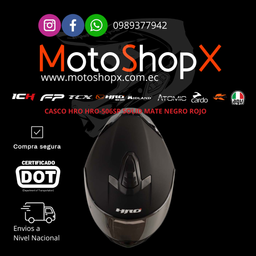 CASCO HRO-506SP SOLID MATE NEGRO ROJO