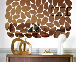 20 pieces Gold cobblestone wall mirrors