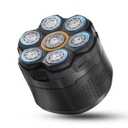 Komingdon Upgraded 7D Rotating Electric Shaver Magnetic Floating Heads Beadr Hair Razor Hypoallergenic Head Shavers for Bald Men