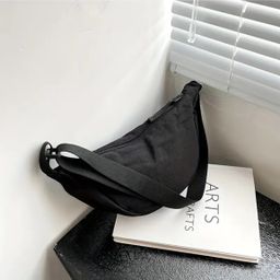 Simple Nylon Crossbody Bag, Lightweight Shoulder Bag