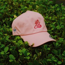 Classic كُمّة logo dad hat (Pink)