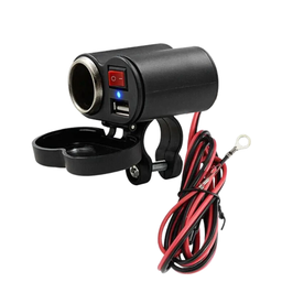CARGADOR DE CELULAR PARA MOTO CON ENCENDEDOR Y USB
