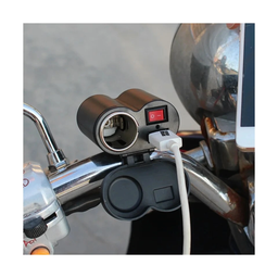 CARGADOR DE CELULAR PARA MOTO CON ENCENDEDOR Y USB