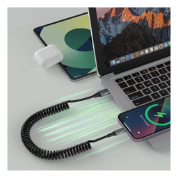 CABLE TIPO iOS EN ESPIRAL 35 - 180 CM