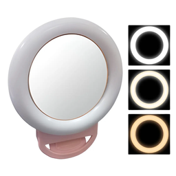 ARO DE LUZ SELFIE 12CM CON ESPEJO hr-20