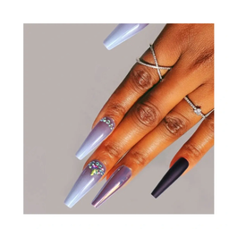 SET DE UÑAS 30 U GOMA Y STICK VINO/PIEDRA/METAL (6936505142799)