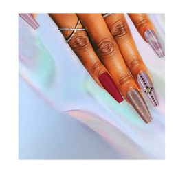 SET DE UÑAS 30 U GOMA Y STICK ROSADA/BRONCE (6936505140696)