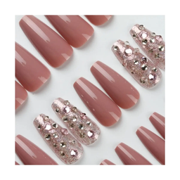 SET DE UÑAS 30 U GOMA Y STICK ROSA/PIEDRAS (6936505146759)