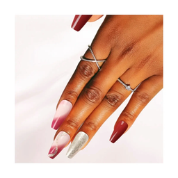 SET DE UÑAS 30 U GOMA Y STICK ROJA/BRILLANTINA (6936505146803)