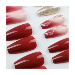 SET DE UÑAS 30 U GOMA Y STICK ROJA/BRILLANTINA (6936505146803)