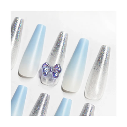 SET DE UÑAS 30 U GOMA Y STICK CELESTE/PIEDRA/BRILL (6936505103028)