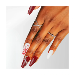 SET DE UÑAS 30 U GOMA Y STICK BLANCA/ROJO FUEGO (6936505103523)