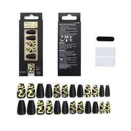 SET DE UÑAS 24 U GOMA Y STICK NEGRO AMARILLO (6936505111283)