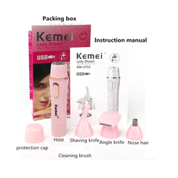 RASURADORA DE DAMAS KAMEI 4 EN 1 KM-2715