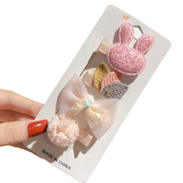 PRENSITAS GANCHITOS CLIP PARA EL CABELLO SET 4 UNID BOTON