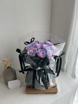 10 Stalk Soap Rose Transparent Bouquet 