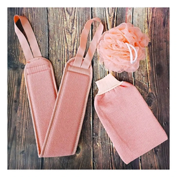 ESPONJAS Y GUANTE PARA DUCHAS EXFOLIACION 3 EN 1