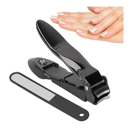 CORTA UÑA DELUX CON LIMA CAJA METAL