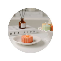 VELAS DECORATIVA FLORES SET DE 4