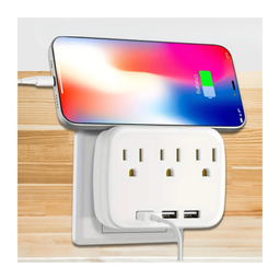 TOMACORRIENTE 3 TOMAS 110V + 3 USB 2.0A