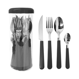 SET DE CUBIERTOS 24 PIEZAS EMPAQUE CILINDRICO