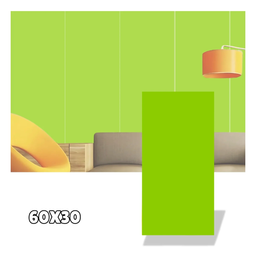 SET DE 10 LAMINAS DE RECUBR. P/PARED COLOR VERDE MANZANA 60x30 CM