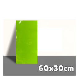 SET DE 10 LAMINAS DE RECUBR. P/PARED COLOR VERDE MANZANA 60x30 CM