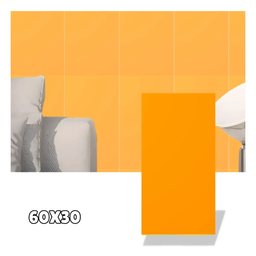 SET DE 10 LAMINAS DE RECUBR. P/PARED COLOR NARANJA 60x30 CM