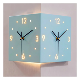 RELOJ DOBLE CUBO ESQUINERO