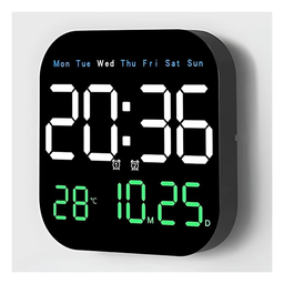 RELOJ DIGITAL GRD CUADRADO TEMP/CALD/ALRM MOD. 6650