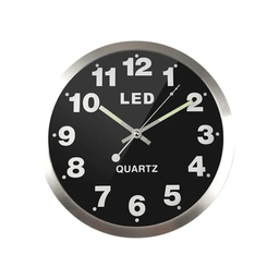 RELOJ DE PARED LUCES LED 26CM AA-3136