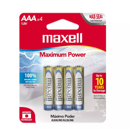 PILA 4 PACK MAXELL AAA ALCALINA