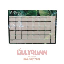 Wall mountable perspex planner