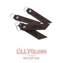 Genuine leather keyring