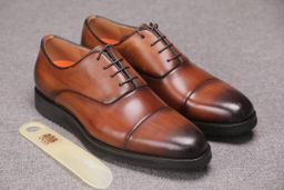 marron clair semelle en gomme noir
