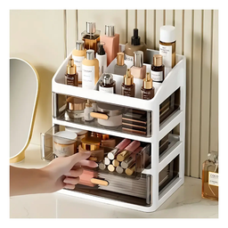 ORGANIZADOR PLAST 3 GAVETAS CON PORTA MAQUILLAJE W1623K