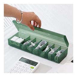 ORGANIZADOR PLAST *CON TAPA* 28X9X6CM 7 COMP