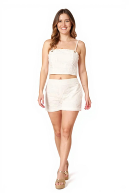 Set Blanco Ojalillo Corto 