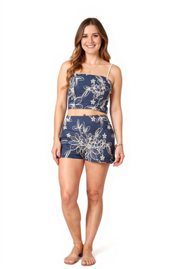 Set Azul Ojalillo Corto